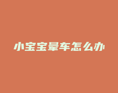 小宝宝晕车怎么办