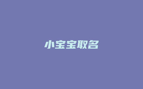 小宝宝取名