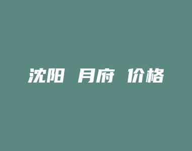 沈阳 月府 价格