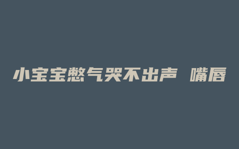 小宝宝憋气哭不出声 嘴唇发紫