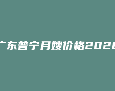 广东普宁月嫂价格2020