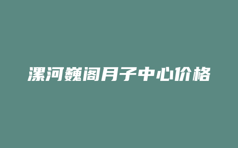 漯河巍阁月子中心价格